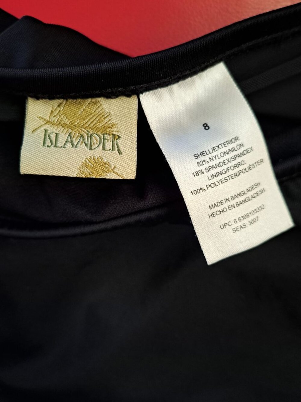 ISLANDER Women's Black Swim Skirt Size 8 EUC - Picture 4 of 4